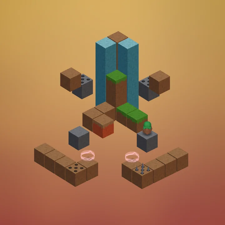 Floating islands with teleport rings