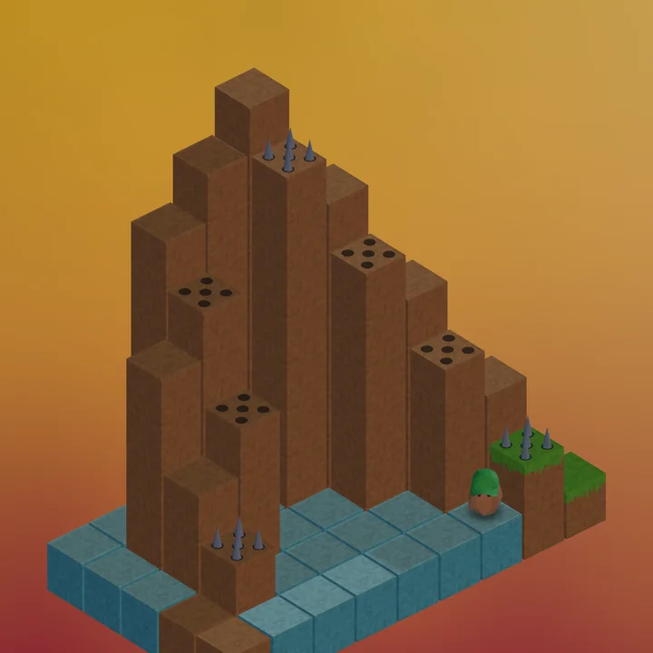 A tall tower with spike traps